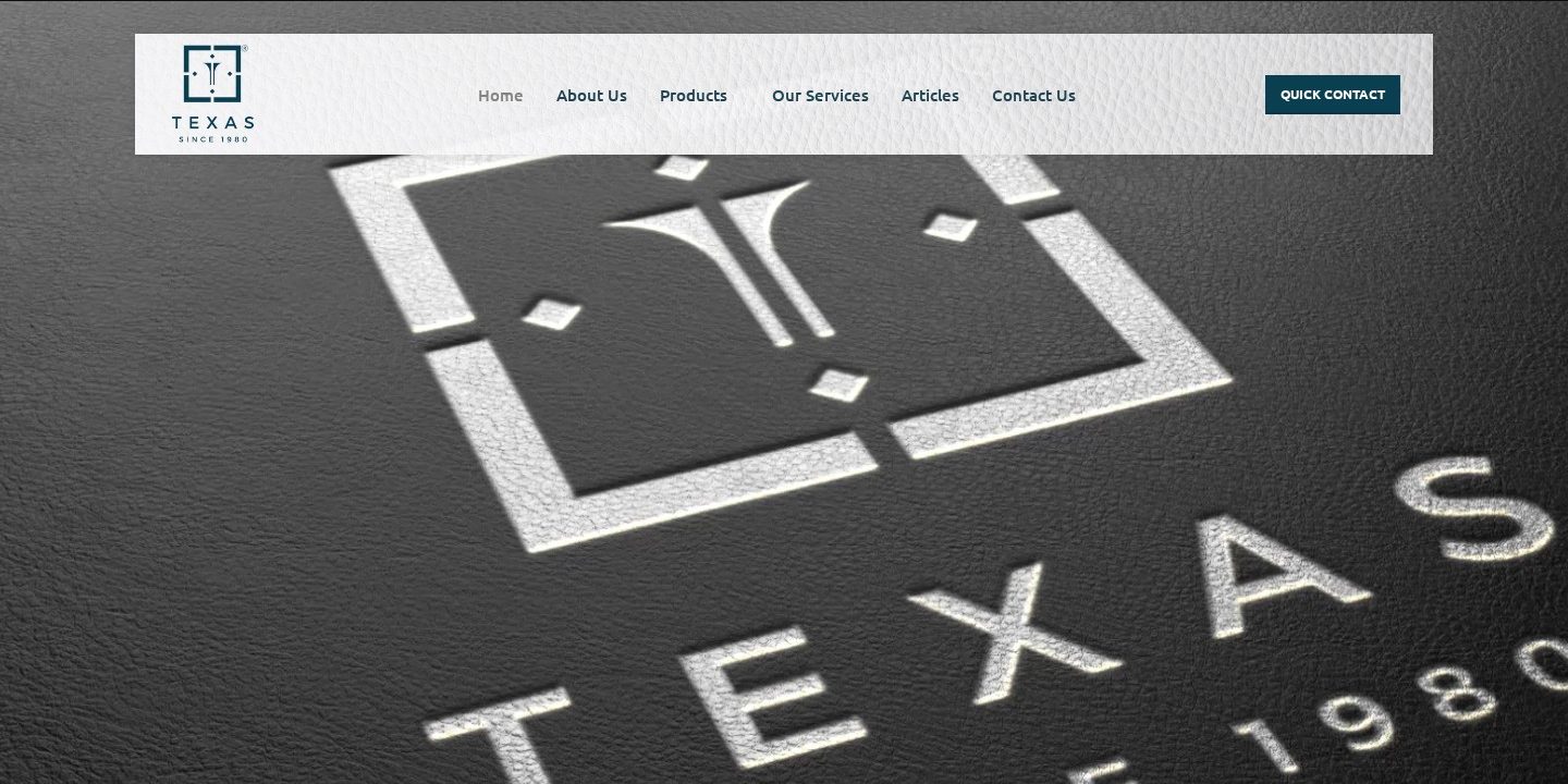 Texas Leathers website designed by Sonic Infosystem